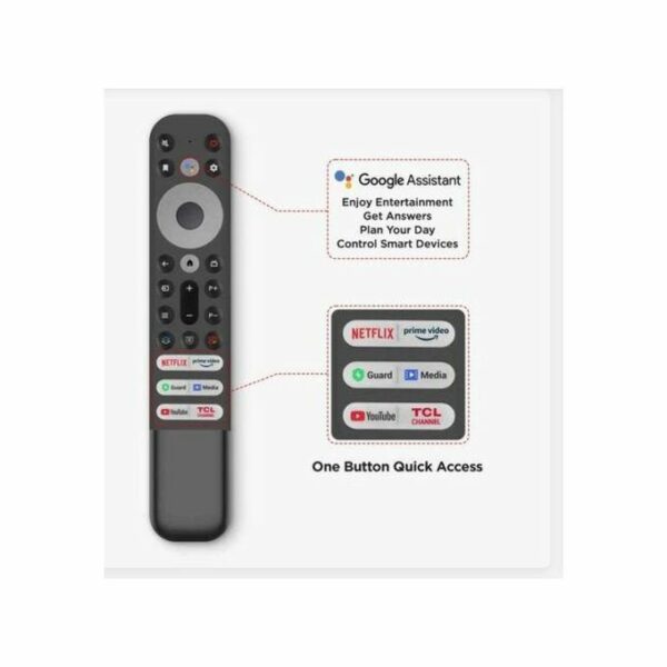TCL Inch Smart TV Google Certified Android Smart LED Free To Air TV - Black - Image 2